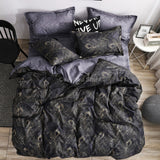 Nordic White Marble Pattern Printed Duvet Cover Set 200 x 200 With Pillowcase 2/3pcs Bedclothes Double Queen King Size Bed Linen