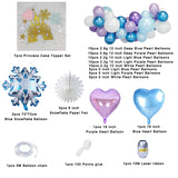 Qfdian valentines day decoration Princess Snowflake Balloon Garland Arch Kit Christmas frozen Birthday Party Ice Ballon Baby Shower Wedding Christmas Decor Globo