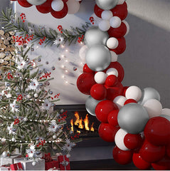 Qfdian Christmas decor ideas gifts for her Christmas Party Decoration Balloon Garland Kit Christmas Eve Latex Balloon Cane Candy New Year Party Decoration Supplies