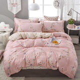 3/4pcs Cartoon Bedding Set Feather Duvet Cover Set Quilt Cover Bed Sheet Pillowcases Kit for Single Twin Double Queen King Bed