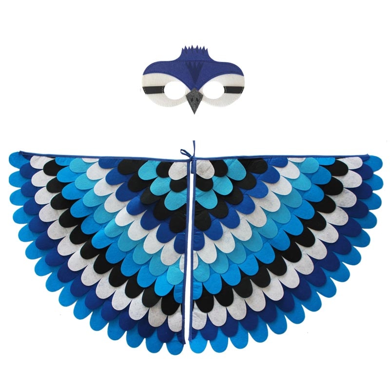 Qfdian halloween decorations halloween costumes halloween gift Kids Animal Costume Birds Felt Wings Fun Cosplay Halloween Costumes Butterfly Wing