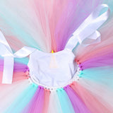 Qfdian halloween decorations halloween costumes halloween gift Pastel Sequins Girls Unicorn Dress with Wings Headband Outfit Toddler Baby Girl Unicorns Costumes for Halloween Birthday Dresses