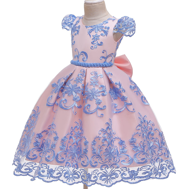 QFDIAN New Year Costume Big Bow Kids Girl Wedding Kids Dresses For Girls Princess Party Pageant Formal Dress Prom Girls Christmas Dress