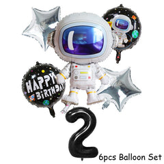 Qfdian home decor hot sale new Outer Space Party LED Lights Astronaut Rocket Mars Spaceship String Light Galaxy Solar System Party Boy First Birthday Supplies