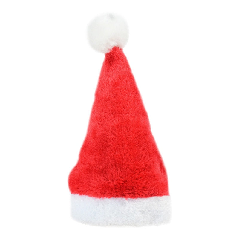 Qfdian Pet Outfits Christmas Small Plush Santa Hat for Pet Dog Cat Hat Merry Christmas Decorations For Home Cap Noel Navidad Happy New Year Gift