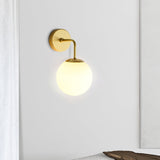 Qfdian home decor hot sale new Nordic Modern Wall Lamp Beside Bedroom Glass Ball LED Wall Lights Fixtures Wandlamp Lighting Bathroom Mirror Stair Light