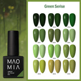 Qfdian Party decoration Party gifts hot sale new Gel Nail Polish Green Color Series Nail Polish Paint Manicure Gel  Semi Permanent Painting Art Nails Accesorios