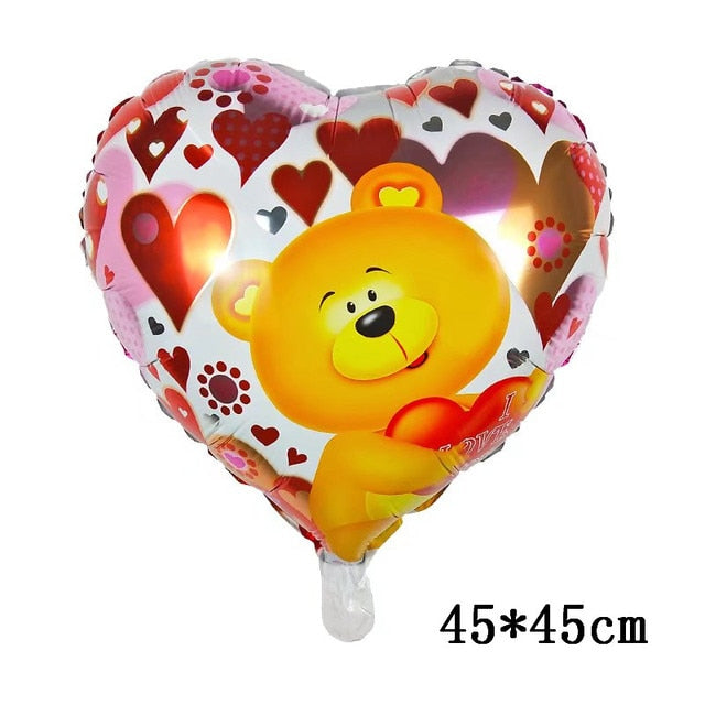 Qfdian Party decoration 91*65cm Love Bear Aluminum Foil Balloon Kids Birthday Party Wedding Decoration Baby Shower Helium Balloon Air Globos Supplies