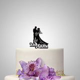 Qfdian Cozy apartment aesthetic valentines day decoration Bride And Groom Black Acrylic Cake Topper Wedding Decoration Mariage Party Supplies Adult Favors  Acrylic Cake Topper Wedding