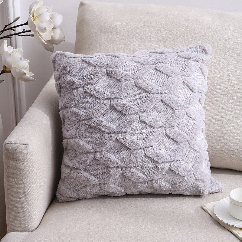 Fur Plush Pillowcase Decorative Sofa Cushion Covers Case Bed Decor Flowers Throw Pillow Cover Home Decor Pillow Case 45x45cm