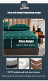 Qfdian Cozy apartment aesthetic Embroidery Coral Fleece Mattress Protector Fitted Sheet Style Cover for Mattress Solid Color Quilted Thick Soft Pad for Bed