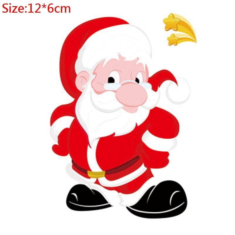 Qfdian Christmas  Window Stickers Christmas Decorations for Home Navidad 2021 Christmas Ornaments Xmas Party Decor Happy New Year 2022