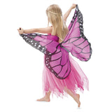 Qfdian Kids Butterfly Costume Girl Fairy Butterfly Wings Chiffon Blue Pink Purple Halloween Costume