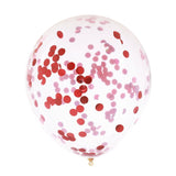 Qfdian valentines day gifts for her 10/20pcs Rose Gold Confetti Balloons Transparent Latex Balloon Christmas Wedding Baby Shower Decoration Birthday Party Supplies