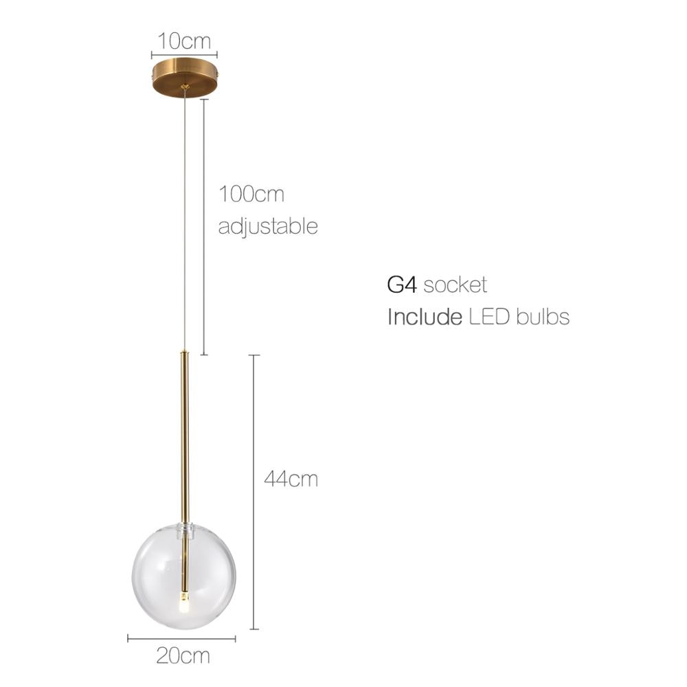 Qfdian home decor hot sale new Modern glass ball  Pendant Light Living room/Bedroom/Minimalist/Restaurant  Nordic Clothing Decoration  Hanging Lamps