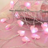 Qfdian Party decoration hot sale new Heart Shape LED String Lights Wedding Garland With Lamp Pink Blue Decorations For Home Valentine Gifts Engagement Party Supplies