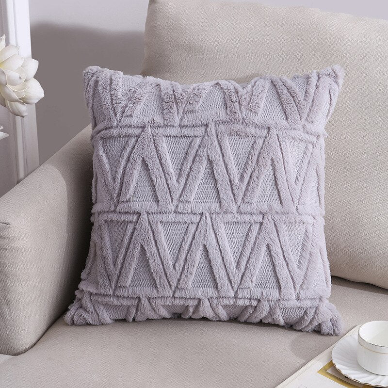 Fur Plush Pillowcase Decorative Sofa Cushion Covers Case Bed Decor Flowers Throw Pillow Cover Home Decor Pillow Case 45x45cm