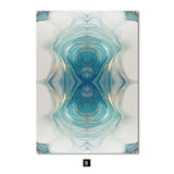 Qfdian Nordic Light Luxury Blue Canvas Painting Modern Home Abstract Gold Poster and Print Wall Art Picture for Living Room Decoration