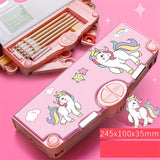 Qfdian Pencil Cases Case Material Escolar Unicorn Kawaii Estuche Stationery School Supplies Trousse Scolaire Cute Multifunction Pen Box