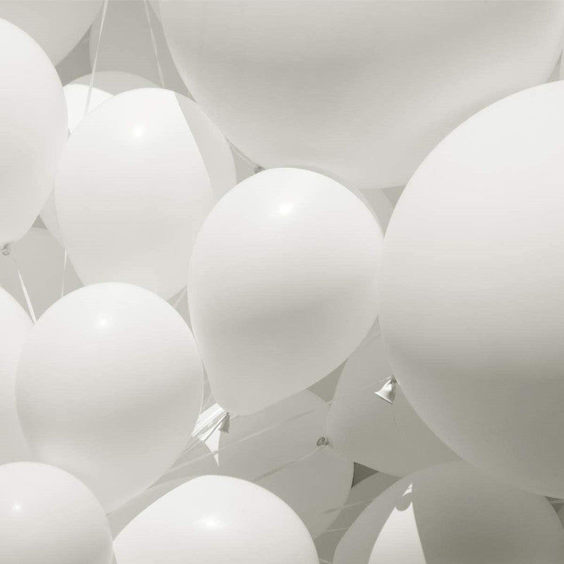 Qfdian Matte Pure White Balloons Wedding Decoration Birthday Party Baby Shower Round Helium Ballon 5inch 10inch 12inch 18inch 36inch