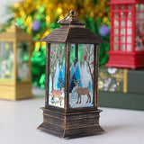 Qfdian valentines day gifts for her Santa Claus Snowman Lantern Light Merry Christmas Decor for Home Christmas Tree Ornaments Xmas Gifts Navidad New Year