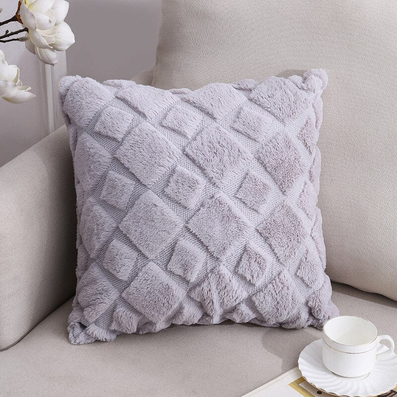 Fur Plush Pillowcase Decorative Sofa Cushion Covers Case Bed Decor Flowers Throw Pillow Cover Home Decor Pillow Case 45x45cm