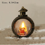 Qfdian valentines day gifts for her Santa Claus Snowman Lantern Light Merry Christmas Decor for Home Christmas Tree Ornaments Xmas Gifts Navidad New Year