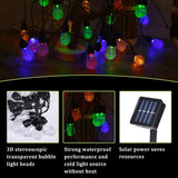 Qfdian valentines day decorations for the home hot sale new Outdoor Waterproof LED Solar Light String Water Drop Bubble Ball Fairy Garland Garden Christmas Solar Powered Lamp String