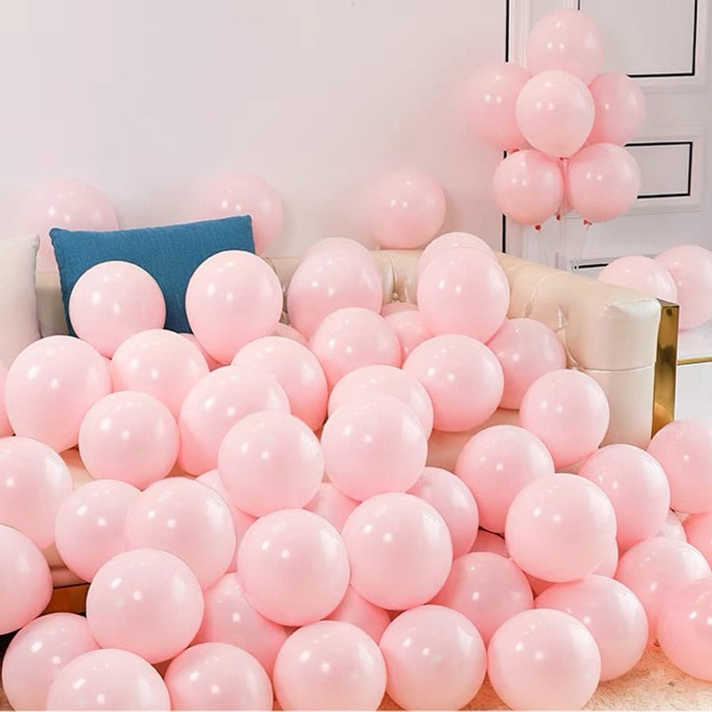 Qfdian Party decoration hot sale new 20/40pcs 10inch Pink Balloons Confetti Chrome Metallic Latex Balloon Christmas Baby Shower Birthday Wedding Party Decorations