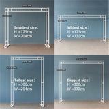 Qfdian wedding decorations hot sale new Wedding Arch Upgrade Stable Double Tube Flexible Retractable Freely Adjustable Size 6.56ft~9.8ft Arch Flower Stand Decor