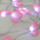 Qfdian Party decoration hot sale new Heart Shape LED String Lights Wedding Garland With Lamp Pink Blue Decorations For Home Valentine Gifts Engagement Party Supplies