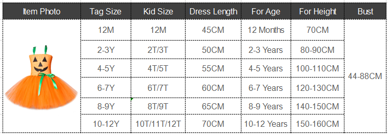 Qfdian halloween decorations halloween costumes Pumpkin Dresses for Baby Girls Tutu Dress with Witch Hat Halloween Costume for Kids Girl Pumpkin Clothes for Carnival Party