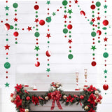 Qfdian  Merry Christmas 4m Round Star garland Christmas Decoration For Home Christmas Ornaments Xmas Navidad Gift New Year