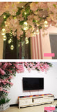 Qfdian wedding decorations hot sale new 20PCS Cherry Blossom Flower Branch High Quality Lifelike Fake Flower DIY Home Party Decoration Wedding Arch Decoration