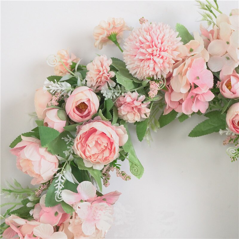 Qfdian wedding decorations hot sale new 30cm/40cm multiple styles Silk Peony Artificial Flowers Wreaths Door Perfect simulation Garland For Wedding Home Partydecoration