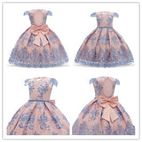 QFDIAN New Year Costume Big Bow Kids Girl Wedding Kids Dresses For Girls Princess Party Pageant Formal Dress Prom Girls Christmas Dress