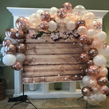 Qfdian wedding decorations hot sale new 117Pcs Rose Gold Confetti Balloons Garland Kit Chain Chrome Metal Globos Helium Wedding Decorations New Year Decors Navidad