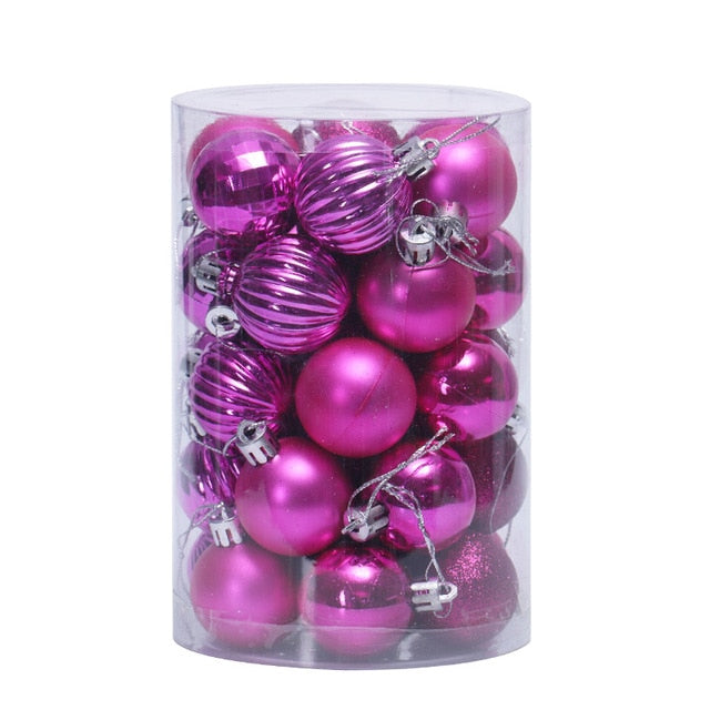 Qfdian  Christmas 34pcs Christmas Ball Set 4cm Christmas Decoration Christmas Tree Decoration Ball Christmas Pendant Christmas Tree Pendant