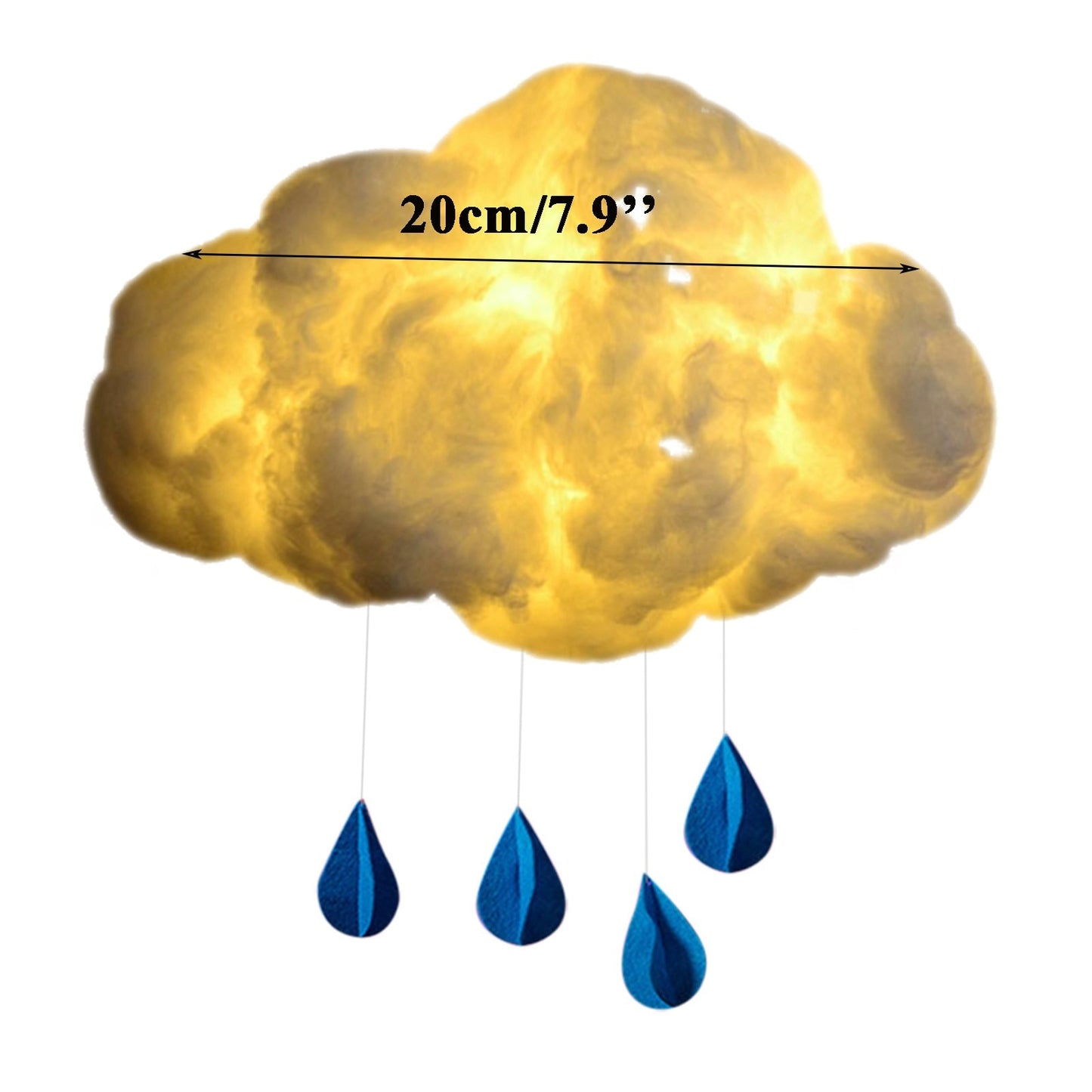 Qfdian home decor hot sale new Children DIY Led Warm White Clouds Lamp Night Light Cloud Creative Handmade Decor party Festival Bedroom Fairy String Led