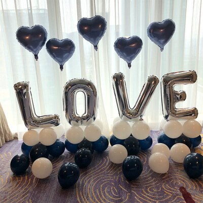 55pcs/set Love Letter Balloon Valentine's Day Birthday Proposal Confession Wedding Decoration Party Supplies