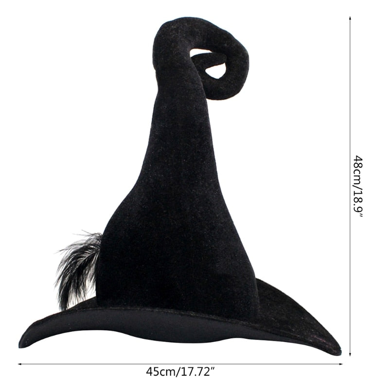 Qfdian halloween decorations halloween costumes halloween gift Halloween Halloween Witch Wizard Hat Party Costume Headgear Devil Cap Cosplay Props Decoration Accessories for Adult Women Men