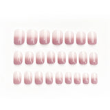 QFDIAN 24PCS Fake Black Nails Press On Nails Overhead With Sticker Short And Long Shape Cute Nail Art Tools For Manicure DN01