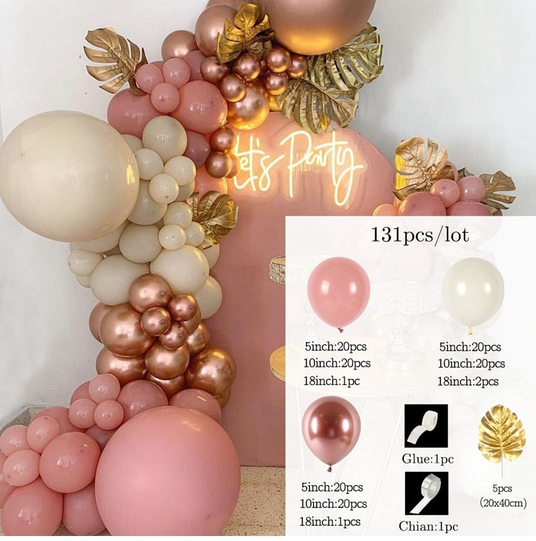 Qfdian halloween decorations christmas decorations Macaron Balloons Garland Latex Ballons Arch Happy Birthday Party Decor Kids Adult Wedding Baloon Chain Baby Shower Balon