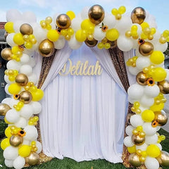 Qfdian Party decoration Black Yellow Balloons Sunflower Baby Shower Balloon Garland Kit Balloon Arch One Year Old Girl Birthday Party Decoration Kids