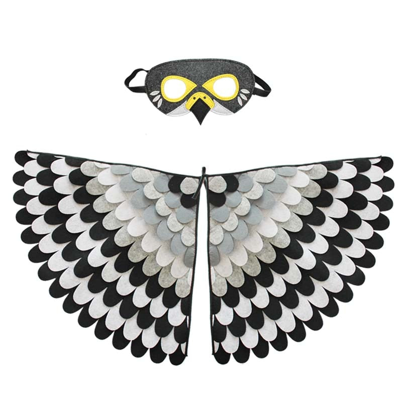 Qfdian halloween decorations halloween costumes halloween gift Kids Animal Costume Birds Felt Wings Fun Cosplay Halloween Costumes Butterfly Wing