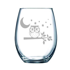 Qfdian Party gifts Party decoration hot sale new Personalized Drinkware Stemless Wine Glass 15 Oz. Perfect Dog Cat Lover Gift for Him Her Laser Engraved Drinking Alone Dog R2009