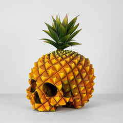 Qfdian Resin Skull Pineapple Storage Figurines Modern Fruit Box Halloween Decoration Interior Home Decor Desk Or Home Table Decoration