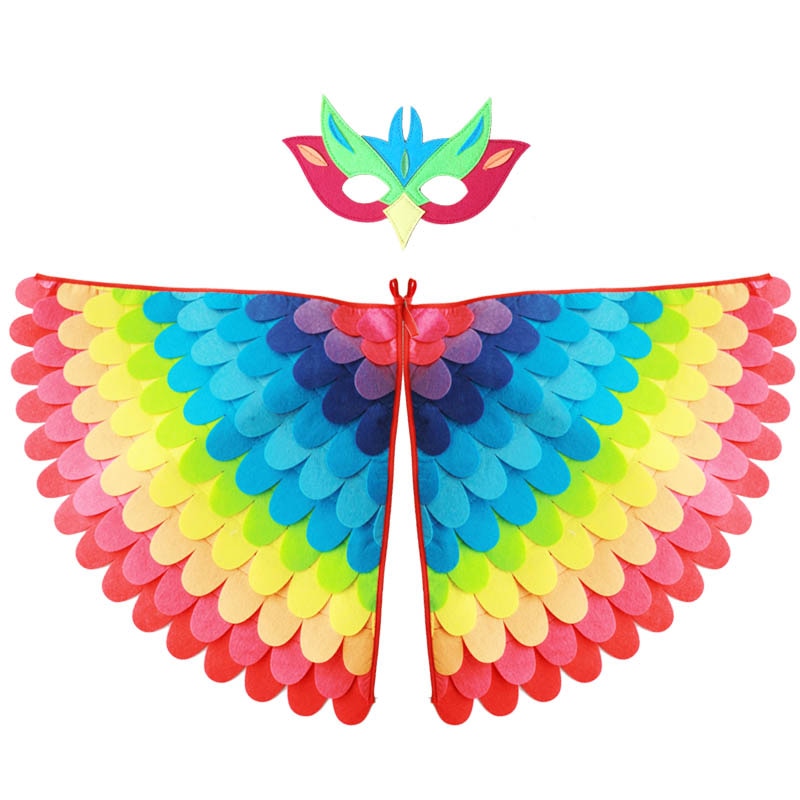 Qfdian halloween decorations halloween costumes halloween gift Kids Animal Costume Birds Felt Wings Fun Cosplay Halloween Costumes Butterfly Wing