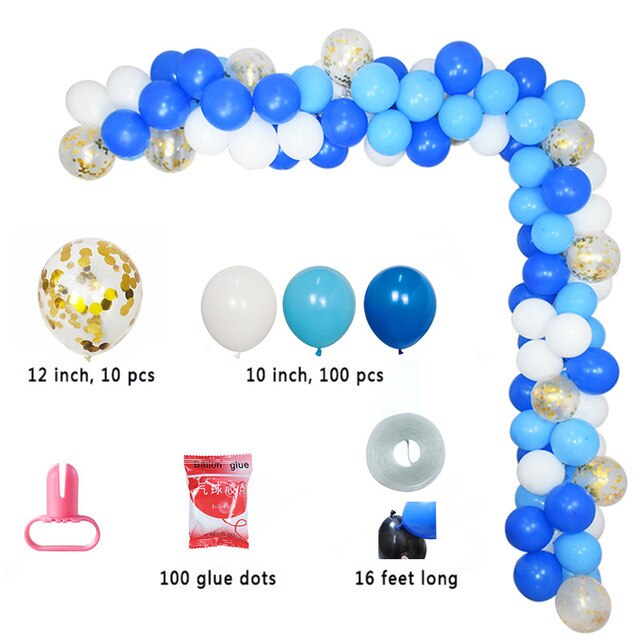 Qfdian Party decoration 1set Balloon Garland Arch Kit Long Pink White Gold Latex Air Globos Pack For Baby Shower Wedding Birthday Party Decor Supplies