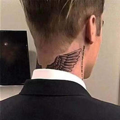 Qfdian Waterproof Temporary Tattoo Sticker Bieber's ’Wing Angel Flash Tatto Body Art Arm Water Transfer Fake Tatoo Men